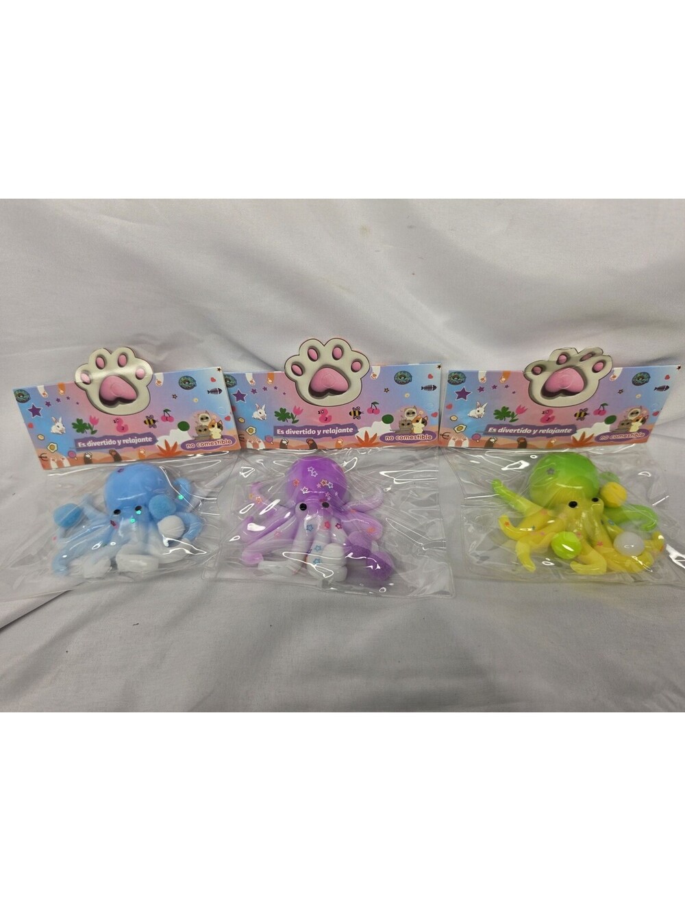 Glitter Octopus Squishy Toy Sensory Fidget Stress Relief Squeeze Ball